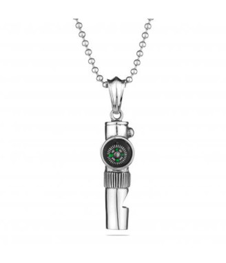 Мъжки медальон SILVER FLAME със свирка