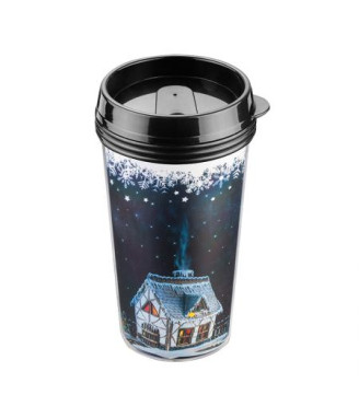 Термо чаша - Коледен пейзаж