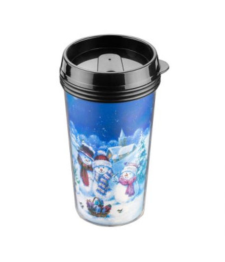 Коледна термо чаша  Снежни човечета