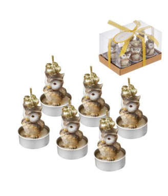 Свещи бухалчета с коронки 6 бр.