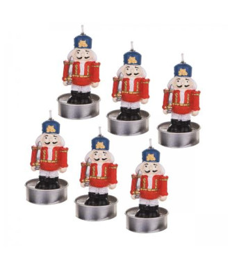 Коледни свещи 6 бр. войничета