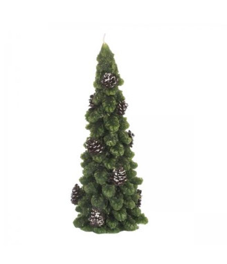Коледна свещ зелена елхичка