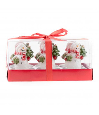 Свещ  Снежни човеци 6бр.