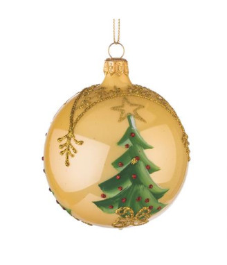 Стъклена топка с елхичка