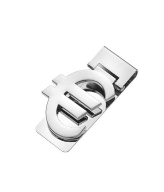 Щипка за пари SILVER FLAME евро
