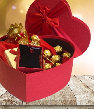 Подарък за жена - комплект Червено сърце
