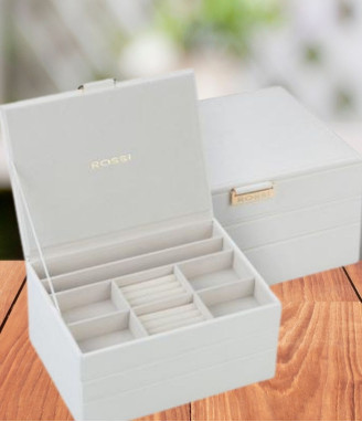 Кутия за бижута цвят бяло - ROSSI