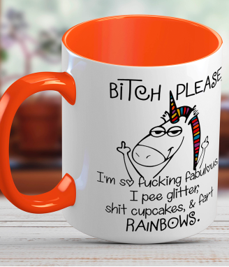 Чаша с еднорог и закачлив надпис