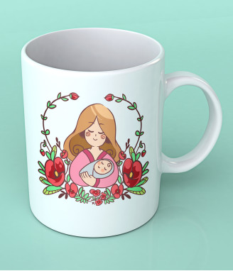 Ceramic Mug mother with baby