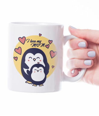 Чаша за майка с пингвинчета