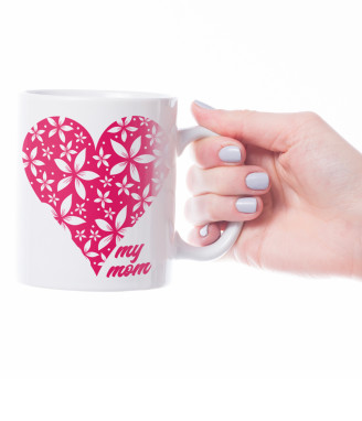Чаша за майка със сърце