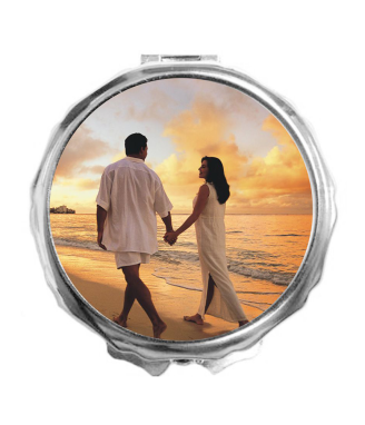 Ladies mirror with photo and text