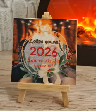 Koледен комплект за любимия човек с настолен календар за 2026