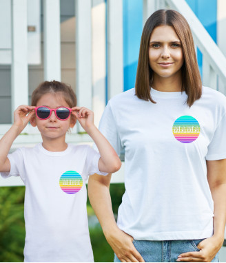 Комплект тениски за майка и дъщеря