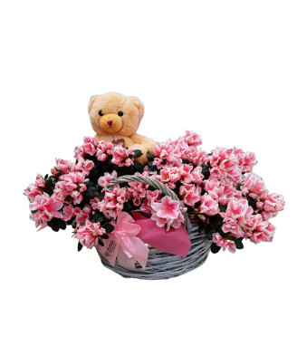 Кошница с мече и азалии