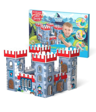Kъщичка за игра, сглобяване и оцветяване KNIGHT CASTLE 3D