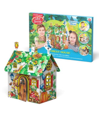 Kъщичка за игра, сглобяване и оцветяване FOREST 3D
