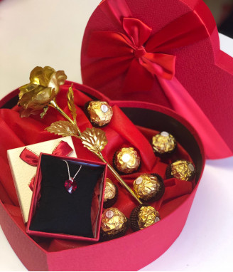 Подарък за жена - комплект Червено сърце