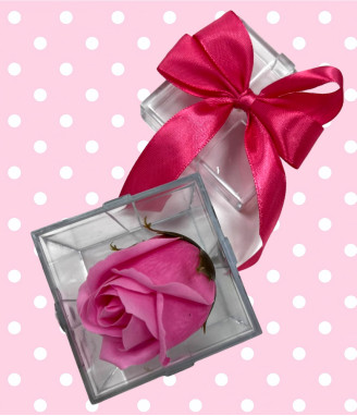 Сапунена роза в прозрачна кутийка