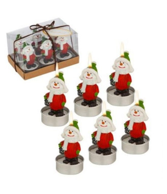 Коледни свещи снежковци 6 бр.