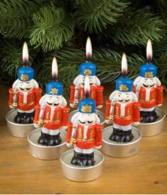 Коледни свещи 6 бр. войничета