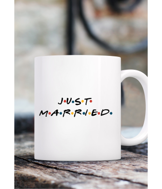 Чаша за младоженци J.U.S.T. M.A.R.R.I.E.D.