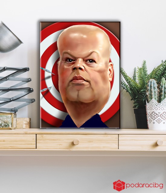 Digital cartoon for a man, A3 format