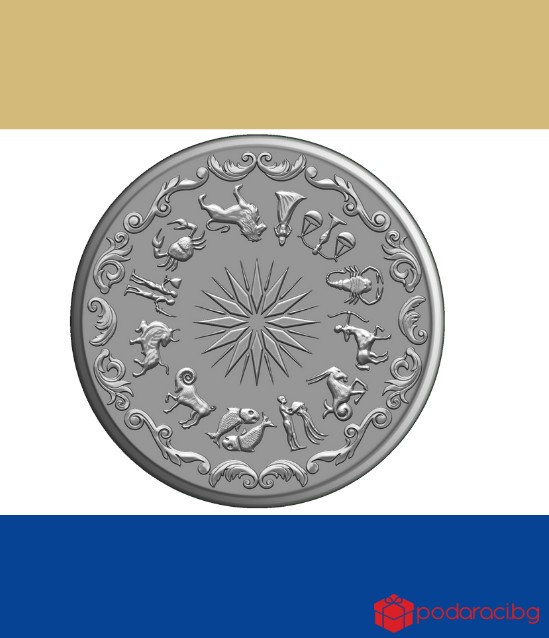 Сребърен медальон Зодия Телец