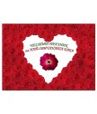 Real Red rose for granny in a frame
