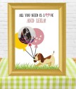 Колаж с куче All you need is love and a dog