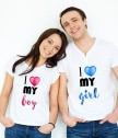 T-shirts for couples I love my girl and I love my boy