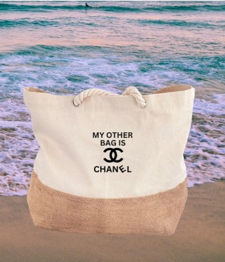 Плажна чанта  My other bag is Chanel