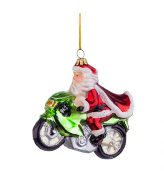 Стъклена играчка Дядо Коледа с мотор